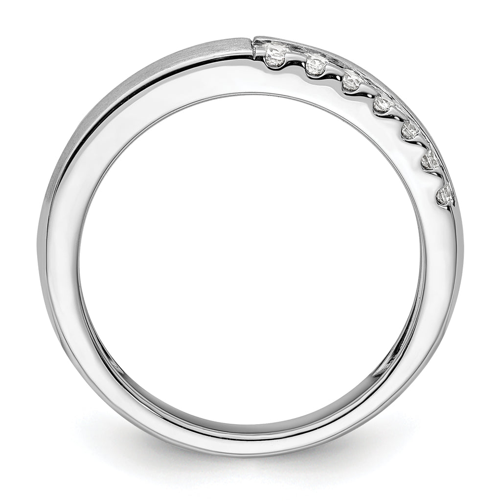 14k White Gold 3/8 carat Lab Grown Diamond VS/SI+ G+ Complete Band