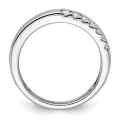 14k White Gold 3/8 carat Lab Grown Diamond VS/SI+ G+ Complete Band
