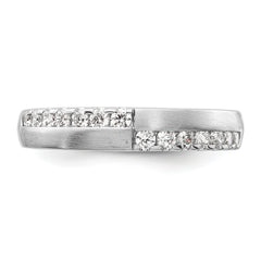 14k White Gold 3/8 carat Lab Grown Diamond VS/SI+ G+ Complete Band