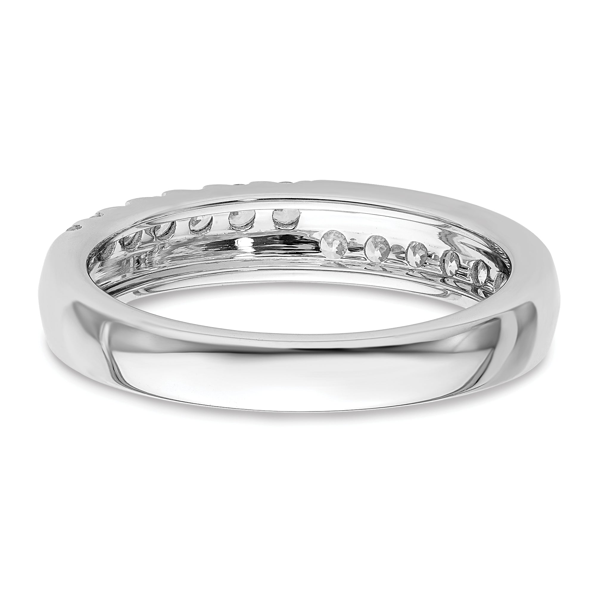 14k White Gold 3/8 carat Lab Grown Diamond VS/SI+ G+ Complete Band