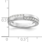 14k White Gold 3/8 carat Lab Grown Diamond VS/SI+ G+ Complete Band