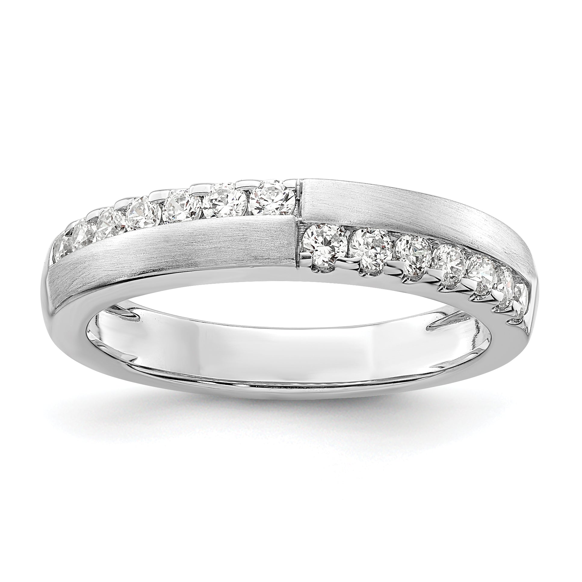 14k White Gold 3/8 carat Lab Grown Diamond VS/SI+ G+ Complete Band Main image