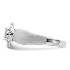 14k White Gold 1/2 carat Lab Grown Diamond VS/SI+ G+ Complete Cluster Engagement Ring