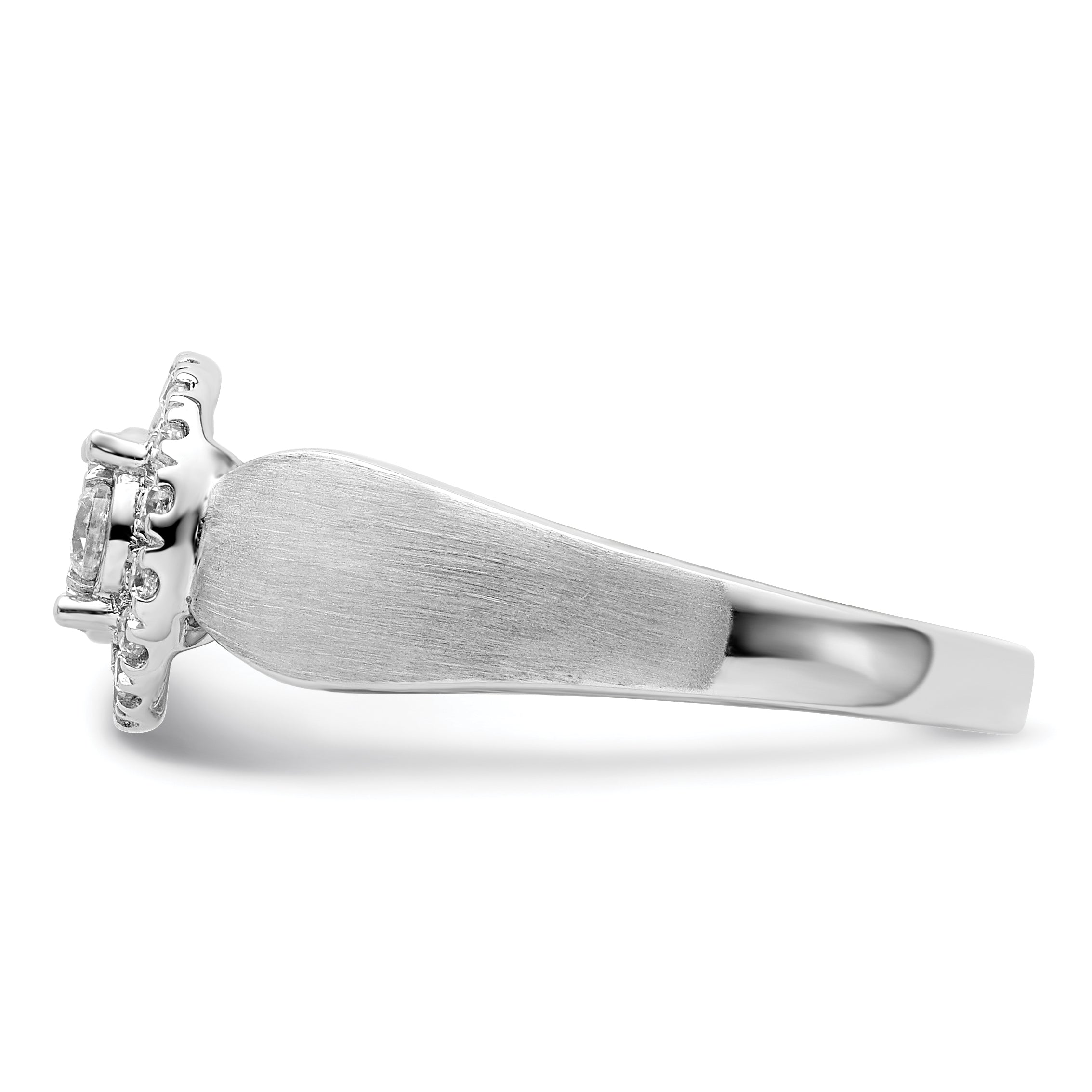 14k White Gold 1/2 carat Lab Grown Diamond VS/SI+ G+ Complete Cluster Engagement Ring