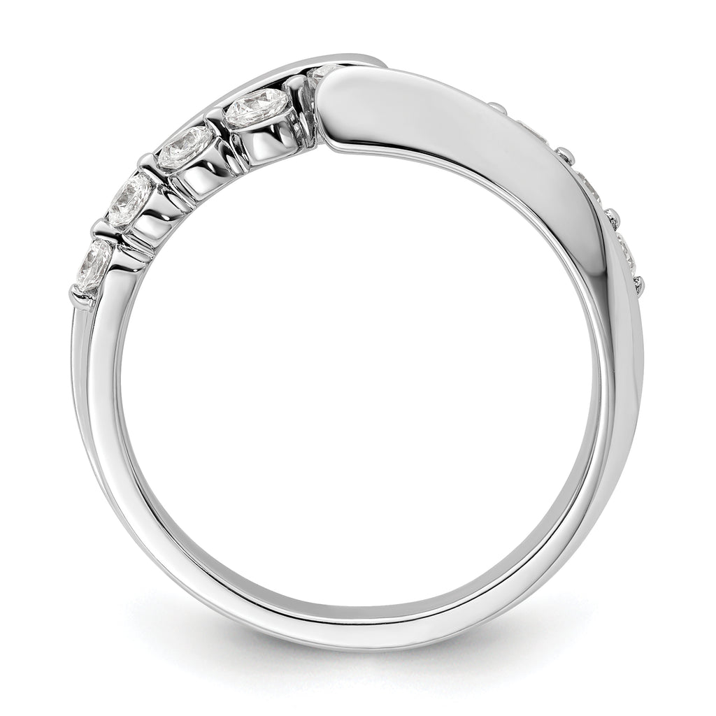 14k White Gold 1/2 carat Lab Grown Diamond VS/SI+ G+ Complete Band