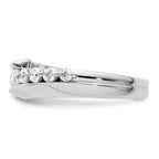 14k White Gold 1/2 carat Lab Grown Diamond VS/SI+ G+ Complete Band