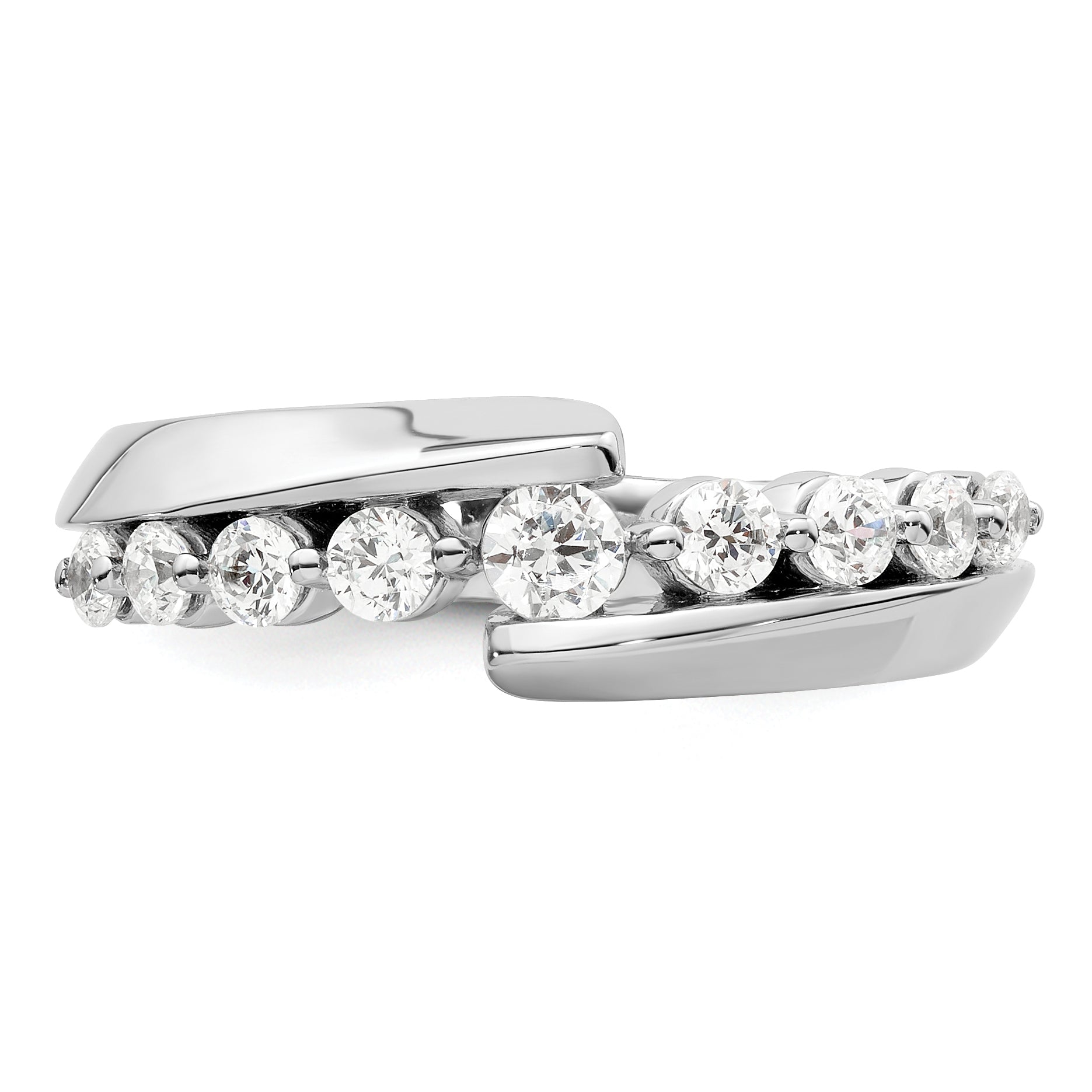 14k White Gold 1/2 carat Lab Grown Diamond VS/SI+ G+ Complete Band