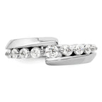 14k White Gold 1/2 carat Lab Grown Diamond VS/SI+ G+ Complete Band