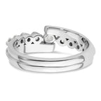 14k White Gold 1/2 carat Lab Grown Diamond VS/SI+ G+ Complete Band