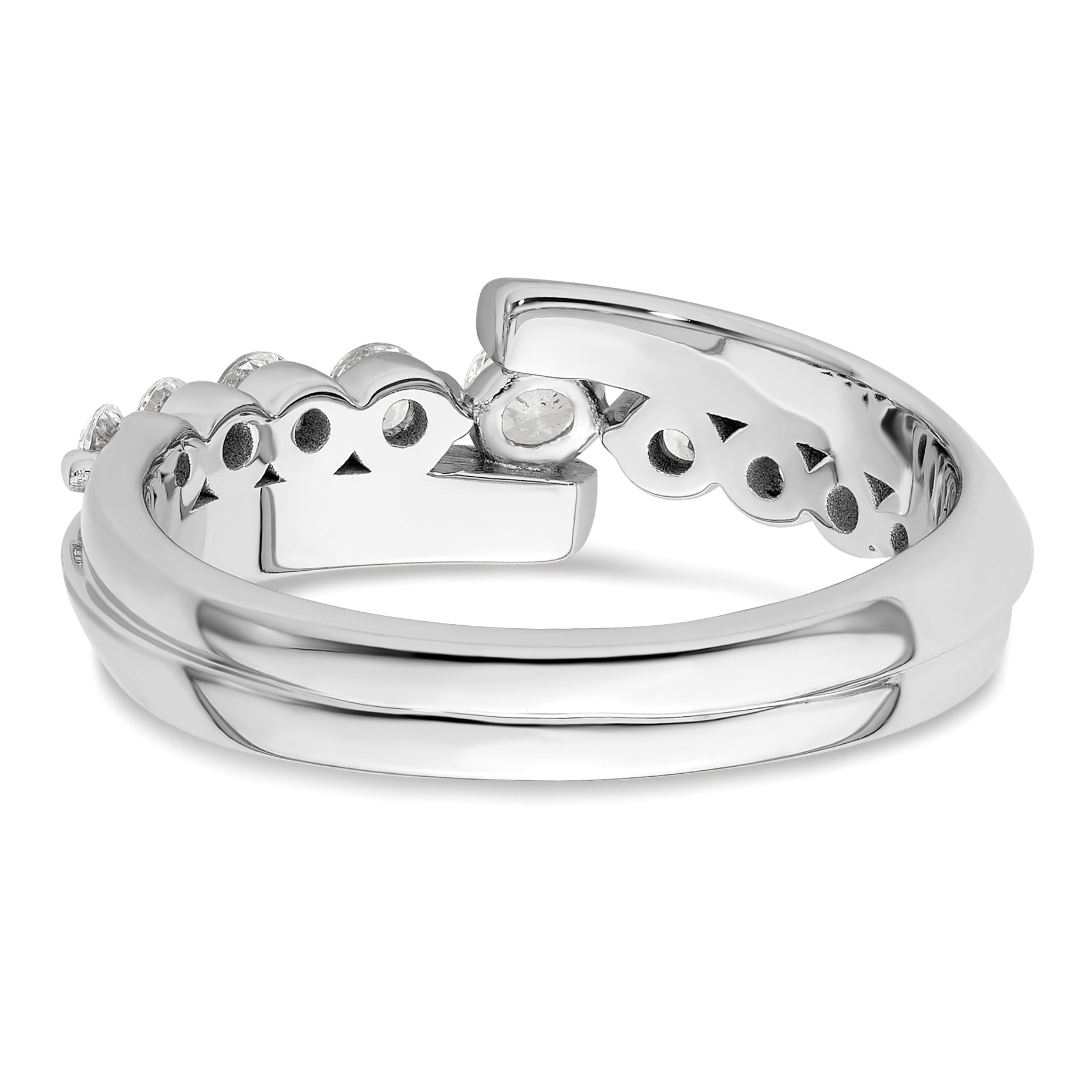 14k White Gold 1/2 carat Lab Grown Diamond VS/SI+ G+ Complete Band