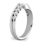 14k White Gold 1/2 carat Lab Grown Diamond VS/SI+ G+ Complete Band