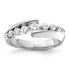 14k White Gold 1/2 carat Lab Grown Diamond VS/SI+ G+ Complete Band