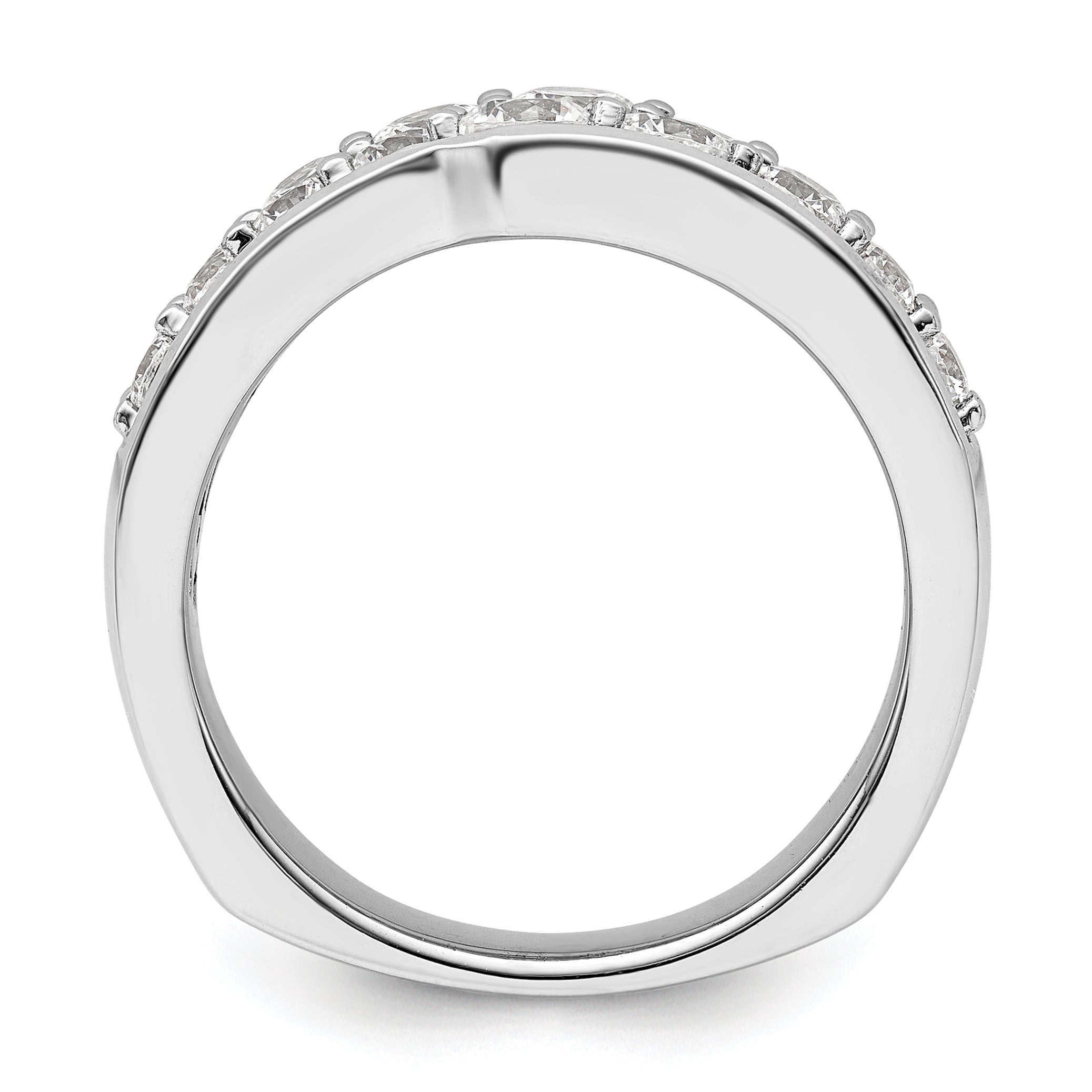 14K White Gold Lab Grown Diamond VS/SI+ G+ Band