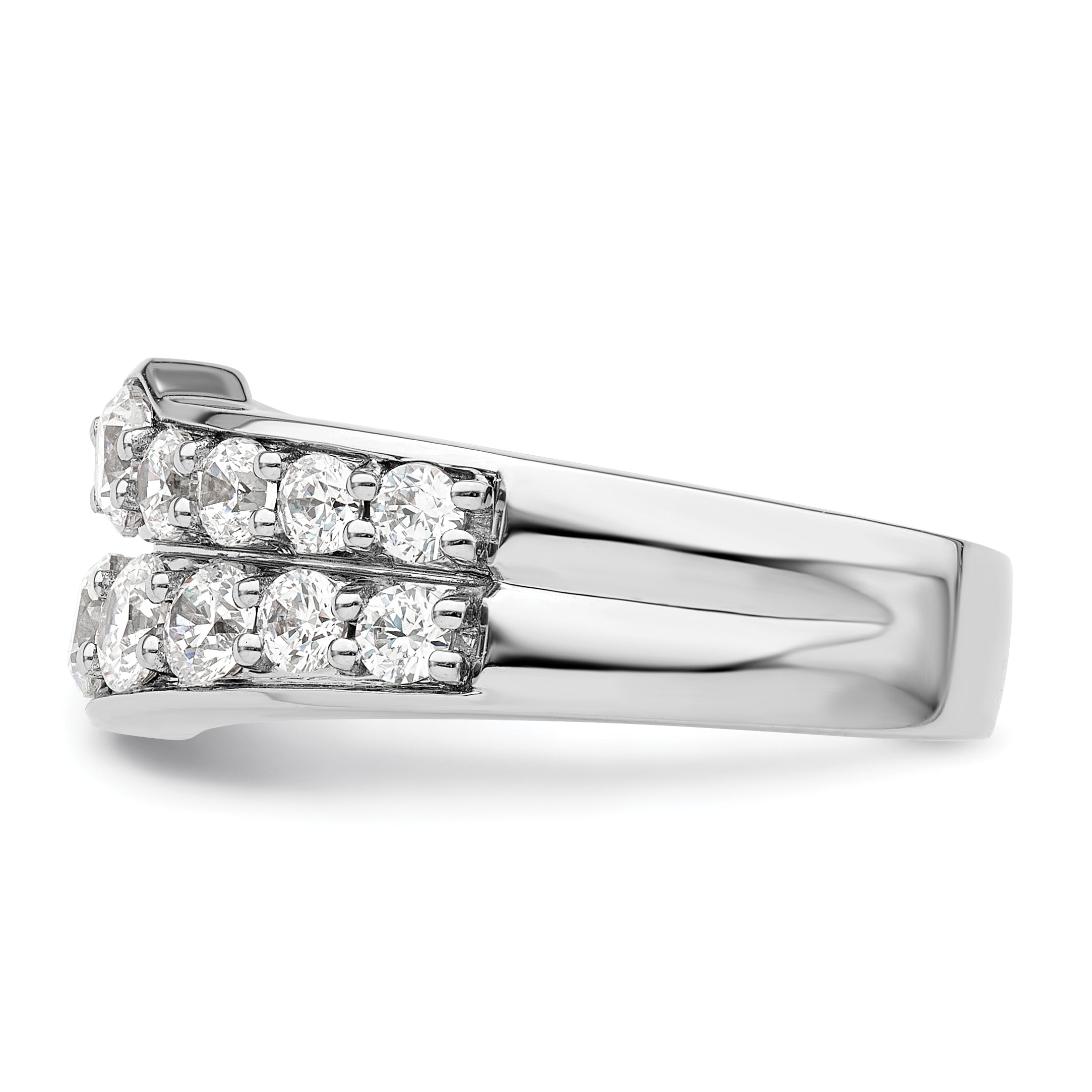 14K White Gold Lab Grown Diamond VS/SI+ G+ Band