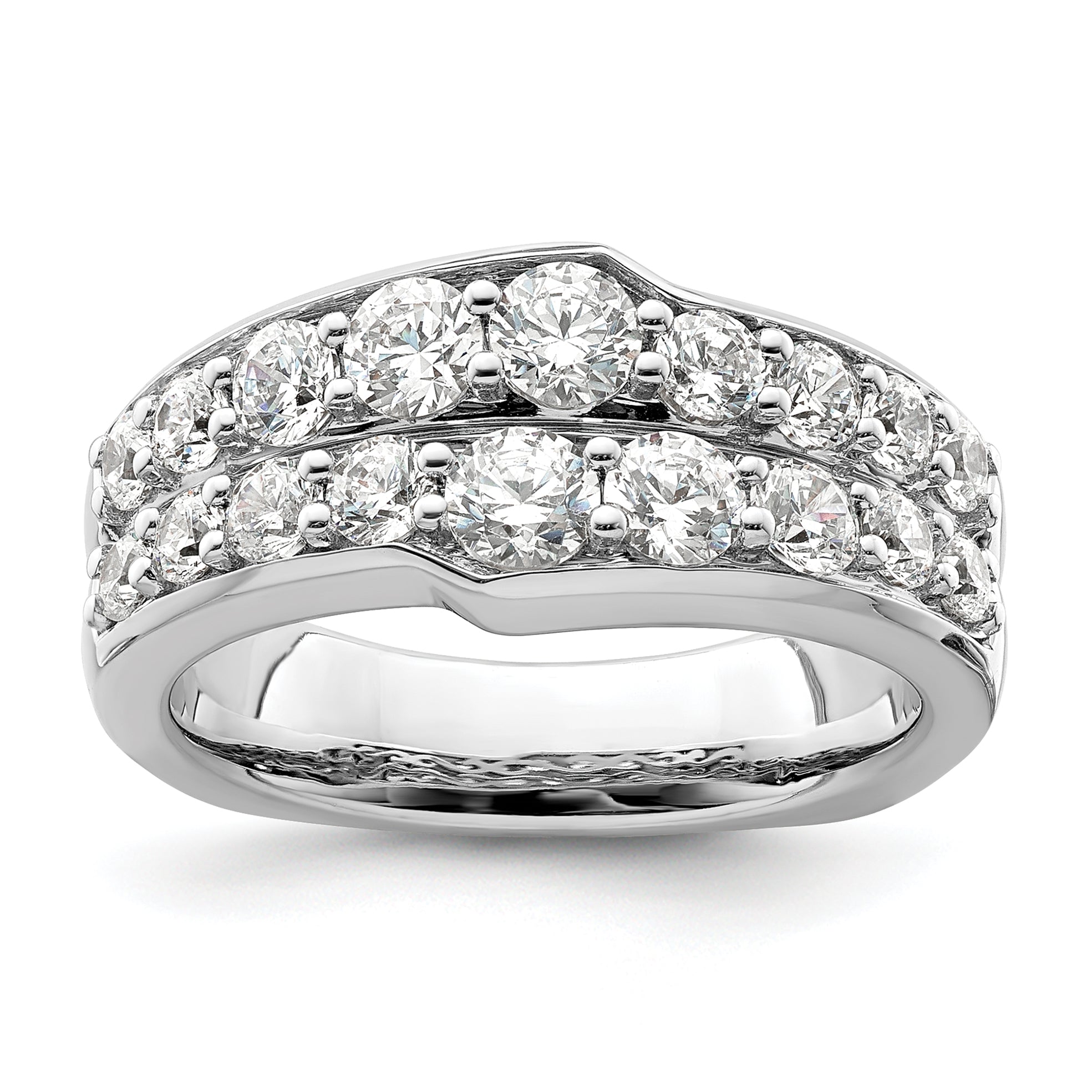 14K White Gold Lab Grown Diamond VS/SI+ G+ Band