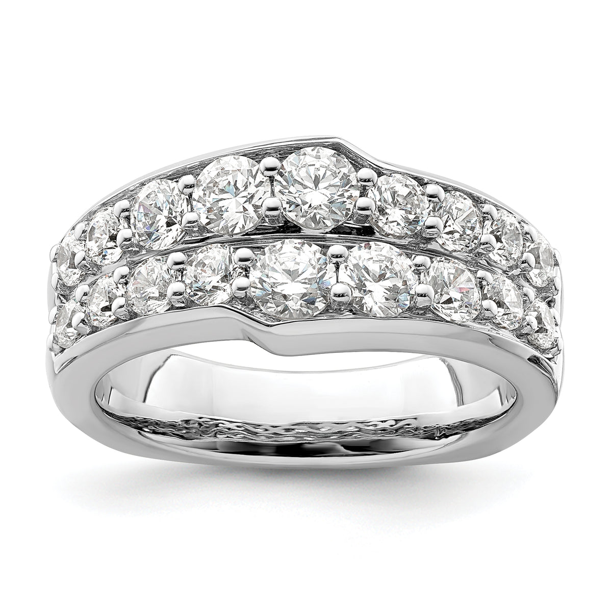 14K White Gold Lab Grown Diamond VS/SI+ G+ Band