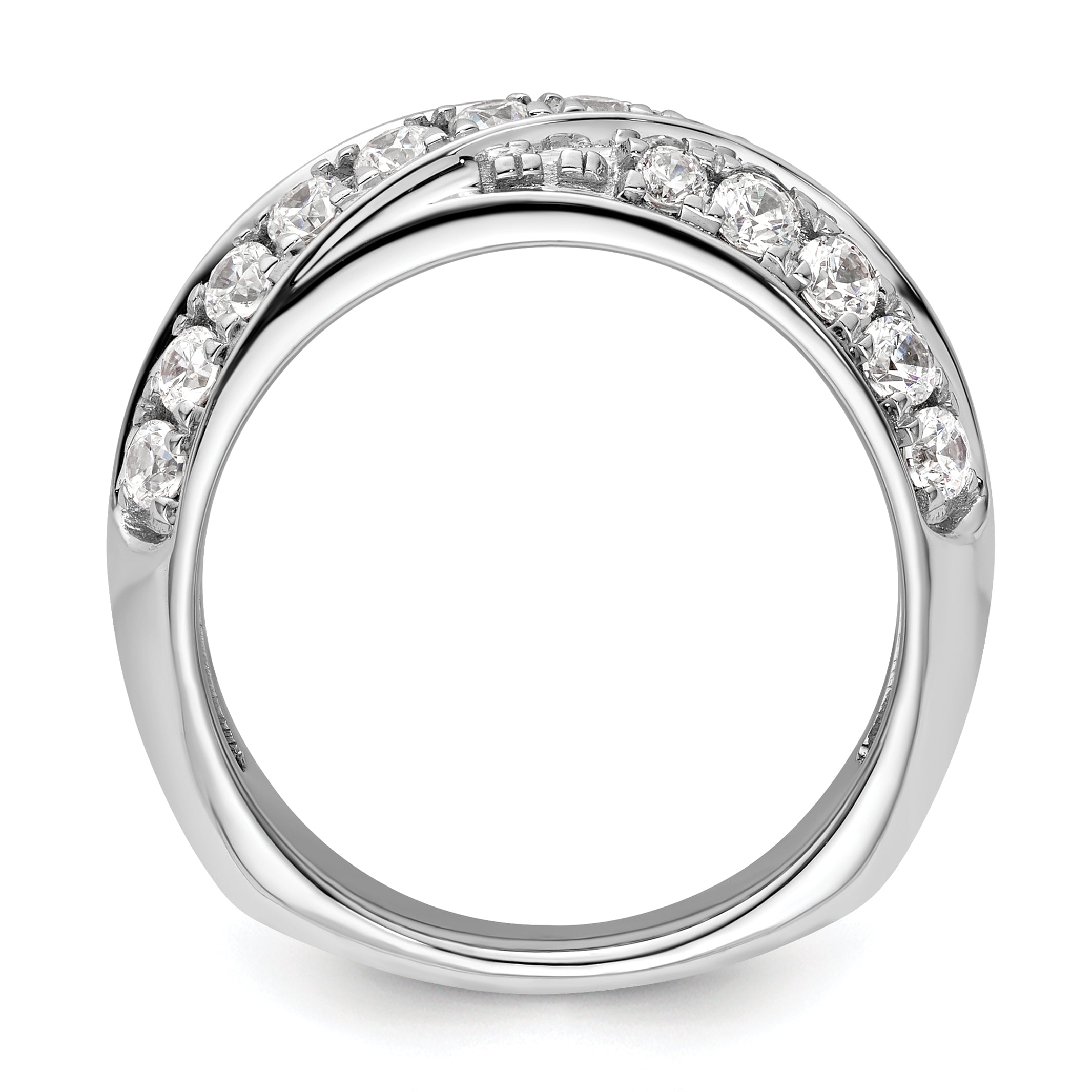 14k White Gold 1 carat Lab Grown Diamond VS/SI+ G+ Complete Band Secondary image