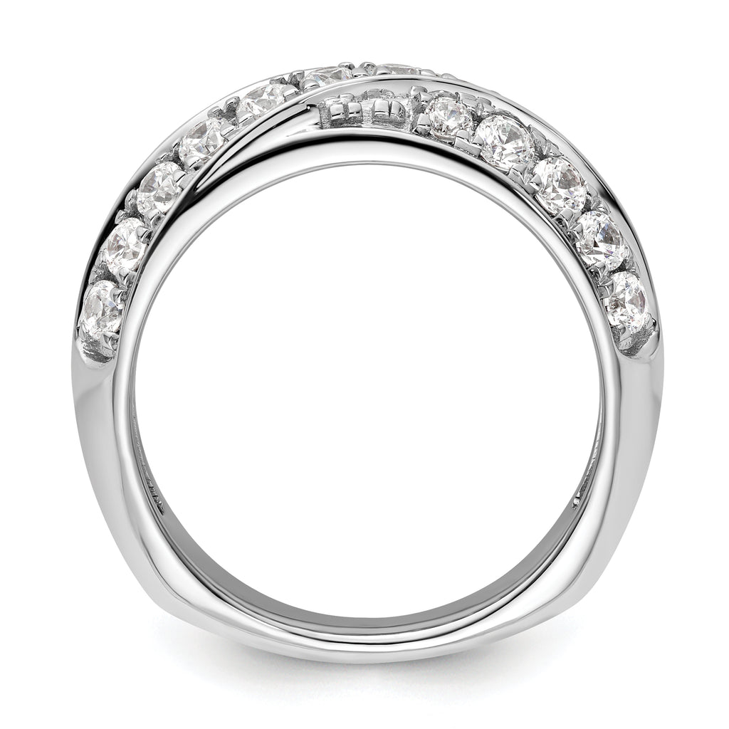 14k White Gold 1 carat Lab Grown Diamond VS/SI+ G+ Complete Band