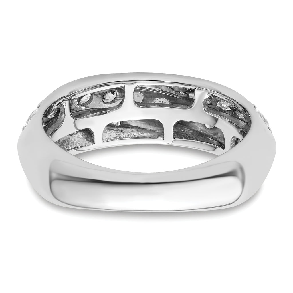 14k White Gold 1 carat Lab Grown Diamond VS/SI+ G+ Complete Band