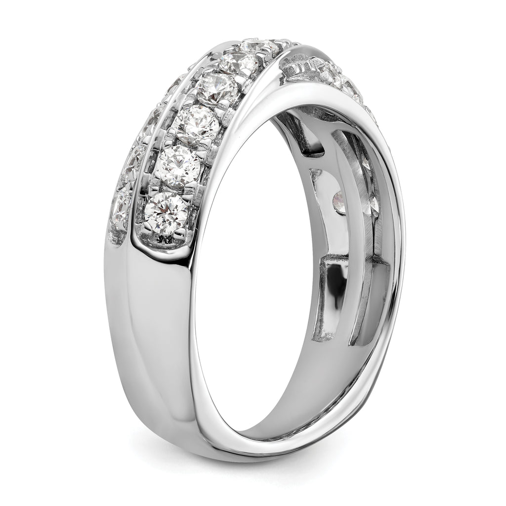 14k White Gold 1 carat Lab Grown Diamond VS/SI+ G+ Complete Band