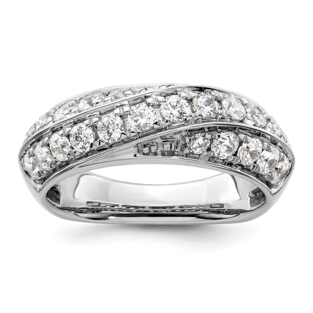 14k White Gold 1 carat Lab Grown Diamond VS/SI+ G+ Complete Band