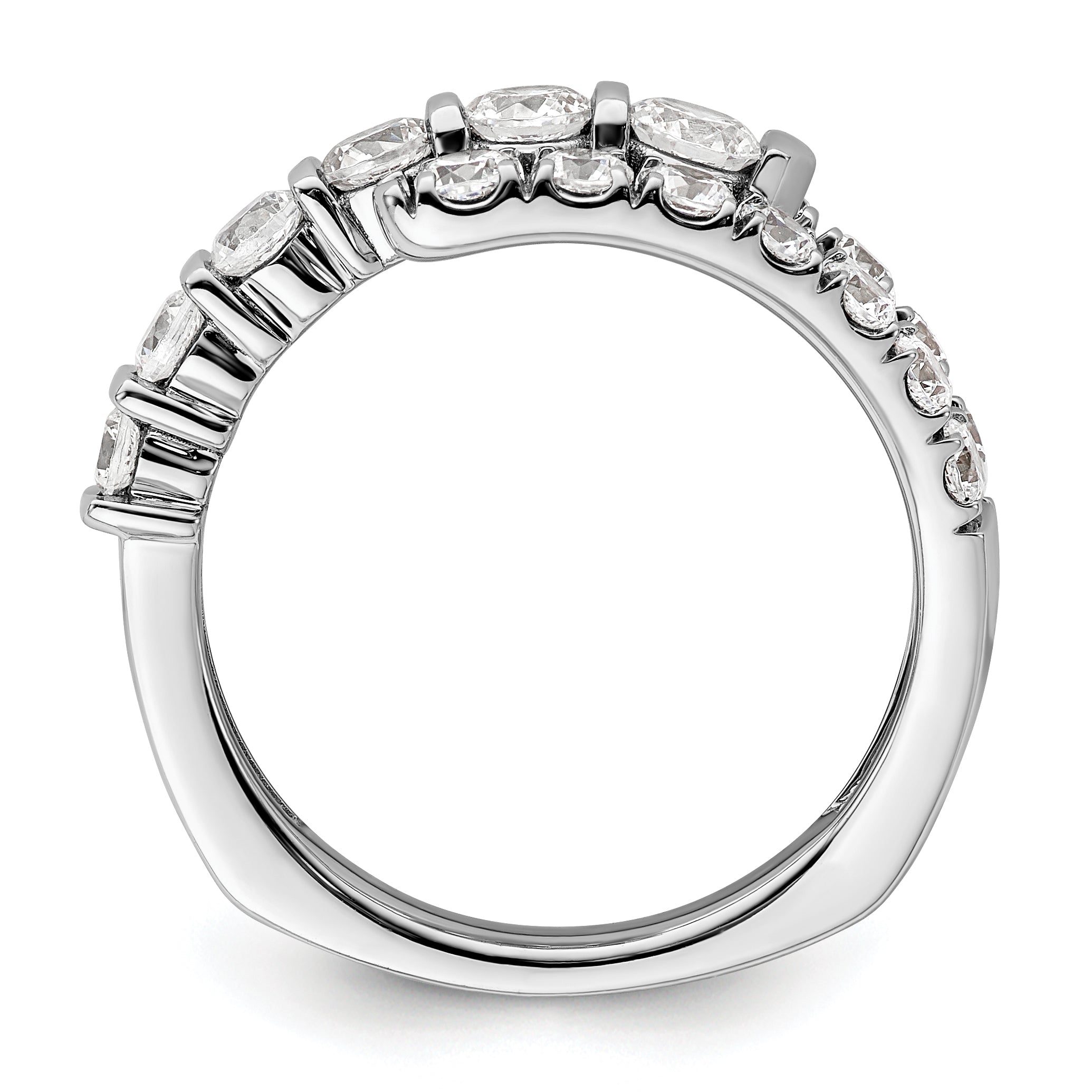 14k White Gold 1 3/8 carat Lab Grown Diamond VS/SI+ G+ Complete Fashion Ring Secondary image