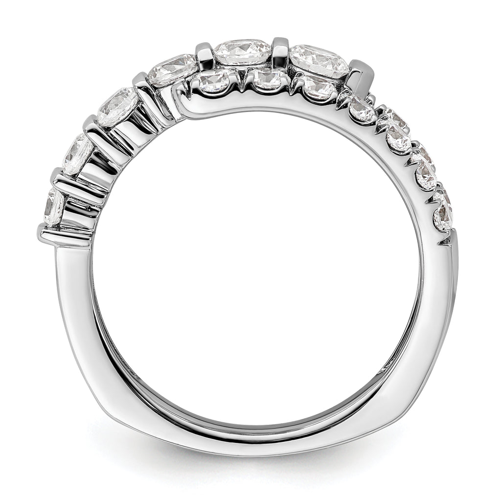 14k White Gold 1 3/8 carat Lab Grown Diamond VS/SI+ G+ Complete Fashion Ring
