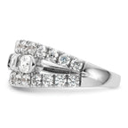 14k White Gold 1 3/8 carat Lab Grown Diamond VS/SI+ G+ Complete Fashion Ring