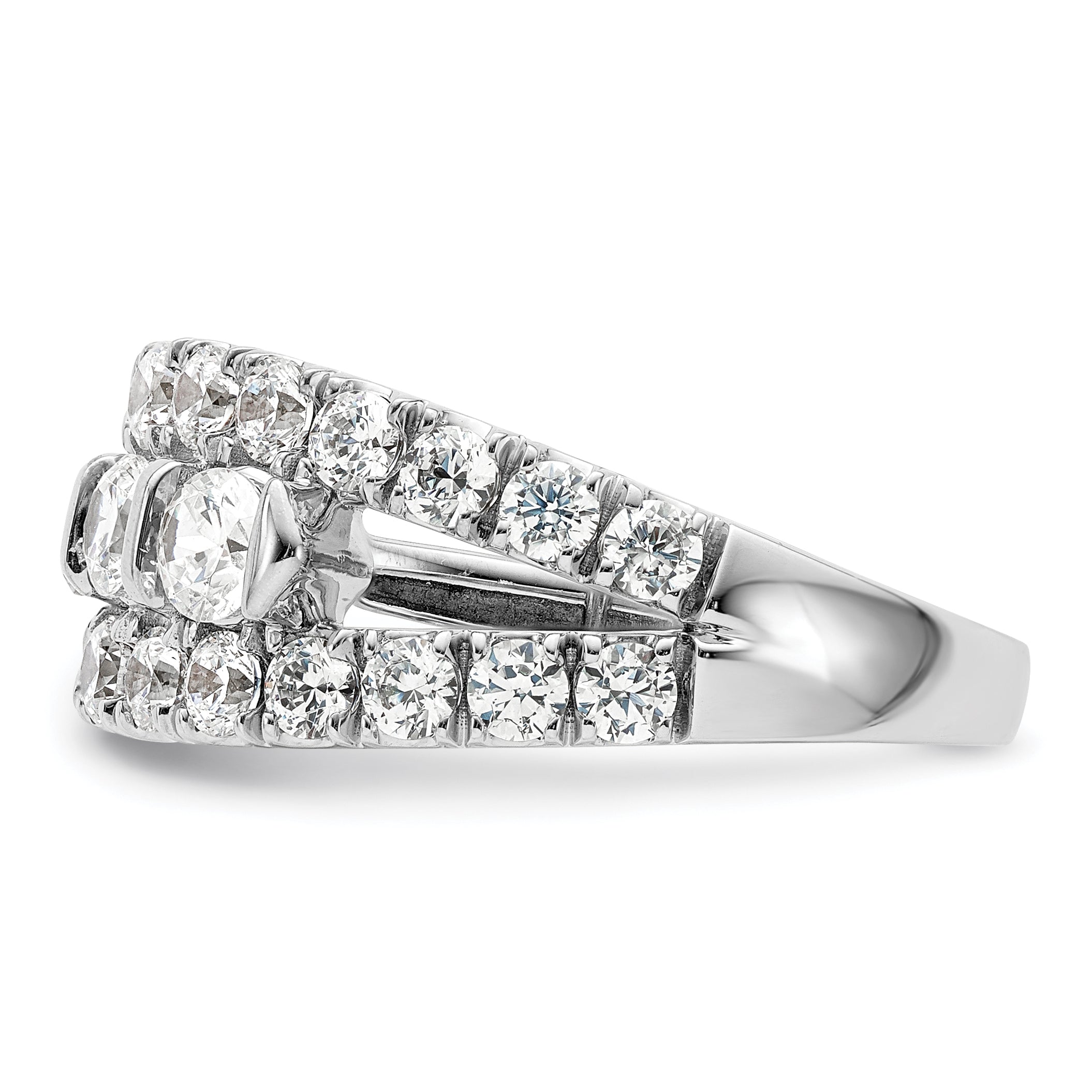 14k White Gold 1 3/8 carat Lab Grown Diamond VS/SI+ G+ Complete Fashion Ring