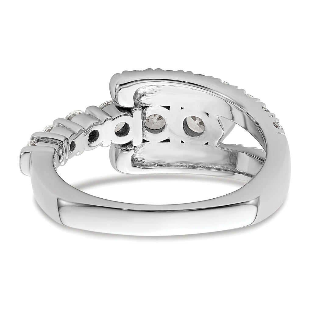 14k White Gold 1 3/8 carat Lab Grown Diamond VS/SI+ G+ Complete Fashion Ring
