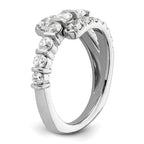 14k White Gold 1 3/8 carat Lab Grown Diamond VS/SI+ G+ Complete Fashion Ring
