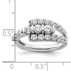 14k White Gold 1 3/8 carat Lab Grown Diamond VS/SI+ G+ Complete Fashion Ring