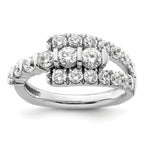14k White Gold 1 3/8 carat Lab Grown Diamond VS/SI+ G+ Complete Fashion Ring