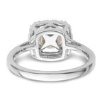 14k White Gold 1/4 carat Lab Grown Diamond VS/SI+ G+ June Birthstone Freshwater Cultered Pearl Halo Ring