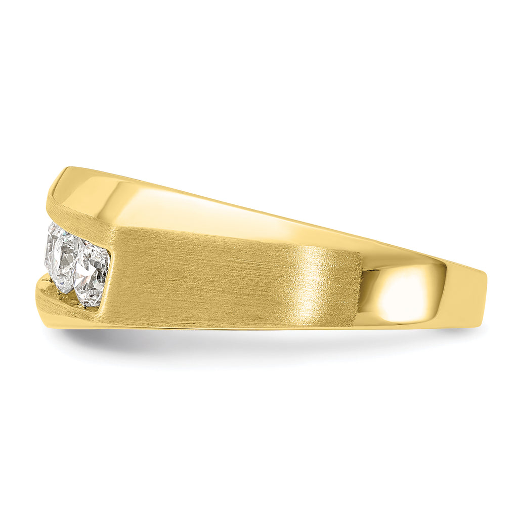 10k 1 carat Lab Grown Diamond VS/SI+ G+ Five Stone Complete Men's Ring