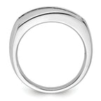 10k White Gold 1 carat Lab Grown Diamond VS/SI+ G+ Five Stone Complete Men's Ring
