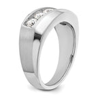 10k White Gold 1 carat Lab Grown Diamond VS/SI+ G+ Five Stone Complete Men's Ring