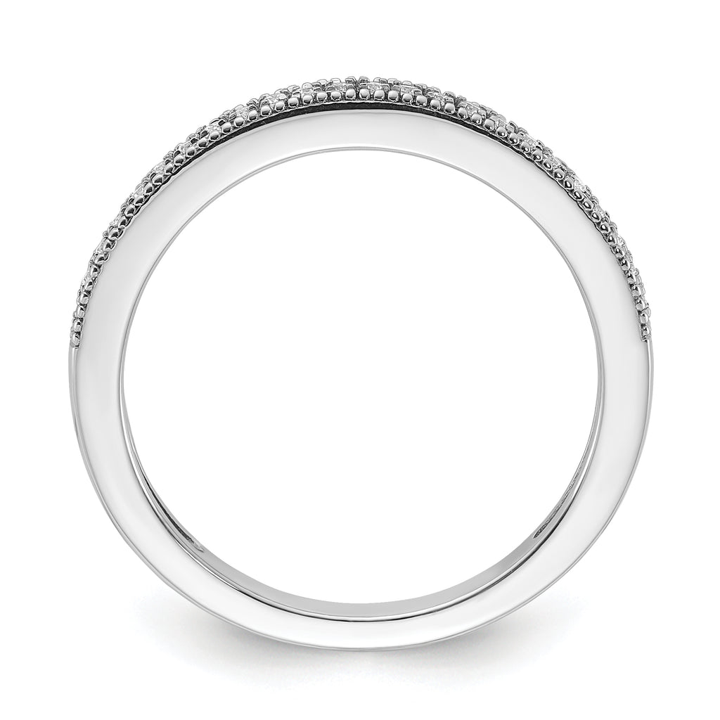 14k White Gold 1/8 carat Lab Grown Diamond VS+ F+ Complete Wedding Band