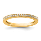 14k 1/8 carat Lab Grown Diamond VS+ F+ Complete Wedding Band