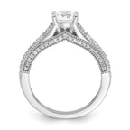 14k White Gold 1 5/8 carat Certified Lab Grown Diamond VS/SI+ G+ Round Complete Engagement Ring
