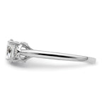 14k White Gold 1/20 carat Lab Grown Diamond VS/SI+ G+ 1 carat center Round Semi Mount Solitaire Engagement Ring