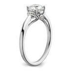 14k White Gold 1/20 carat Lab Grown Diamond VS/SI+ G+ 1 carat center Round Semi Mount Solitaire Engagement Ring