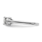 14k White Gold 1/20 carat Lab Grown Diamond VS/SI+ G+ 1 carat Center East-West Oval Semi Mount Engagement Ring