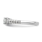 14k White Gold 1/3 carat Lab Grown Diamond VS/SI+ G+ 1 carat Center East-West Marquise Semi Mount Engagement Ring