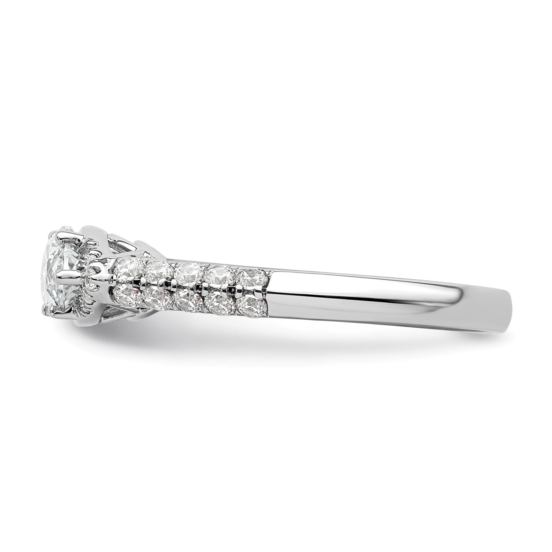 14k White Gold 1/3 carat Lab Grown Diamond VS/SI+ G+ 1 carat Center East-West Marquise Semi Mount Engagement Ring