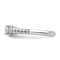 14k White Gold 1/3 carat Lab Grown Diamond VS/SI+ G+ 1 carat Center East-West Marquise Semi Mount Engagement Ring