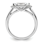 14k White Gold 1/20 carat Lab Grown Diamond VS/SI+ G+ 1 carat Center East-West Marquise Semi Mount Engagement Ring