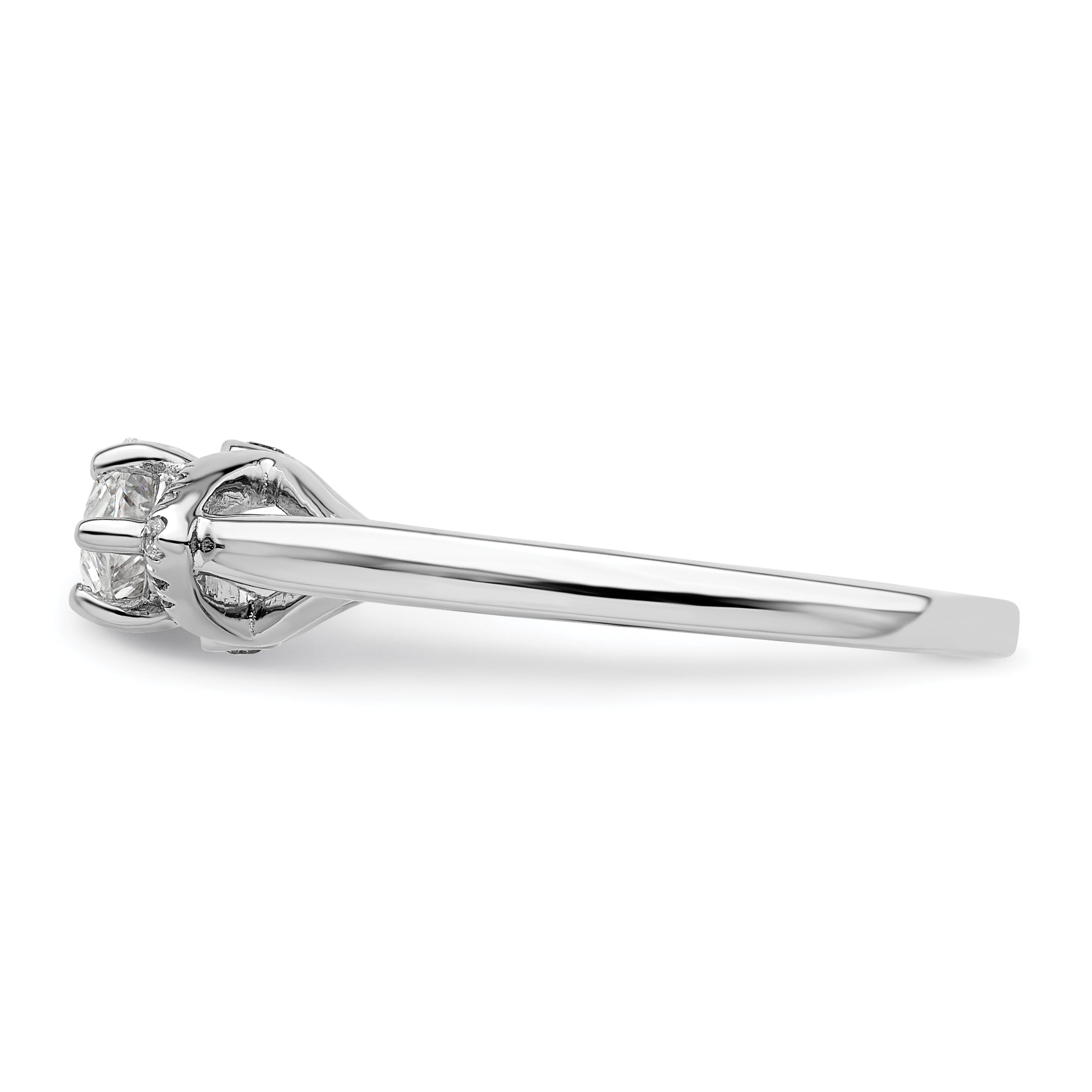 14k White Gold 1/20 carat Lab Grown Diamond VS/SI+ G+ 1 carat Center East-West Marquise Semi Mount Engagement Ring