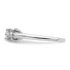 14k White Gold 1/20 carat Lab Grown Diamond VS/SI+ G+ 1 carat Center East-West Marquise Semi Mount Engagement Ring