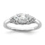 14k White Gold 1/20 carat Lab Grown Diamond VS/SI+ G+ 1 carat Center East-West Marquise Semi Mount Engagement Ring